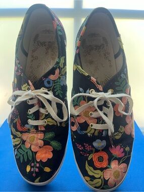 Rifle Paper Co. x Keds Garden Party on Black 8.5 wide